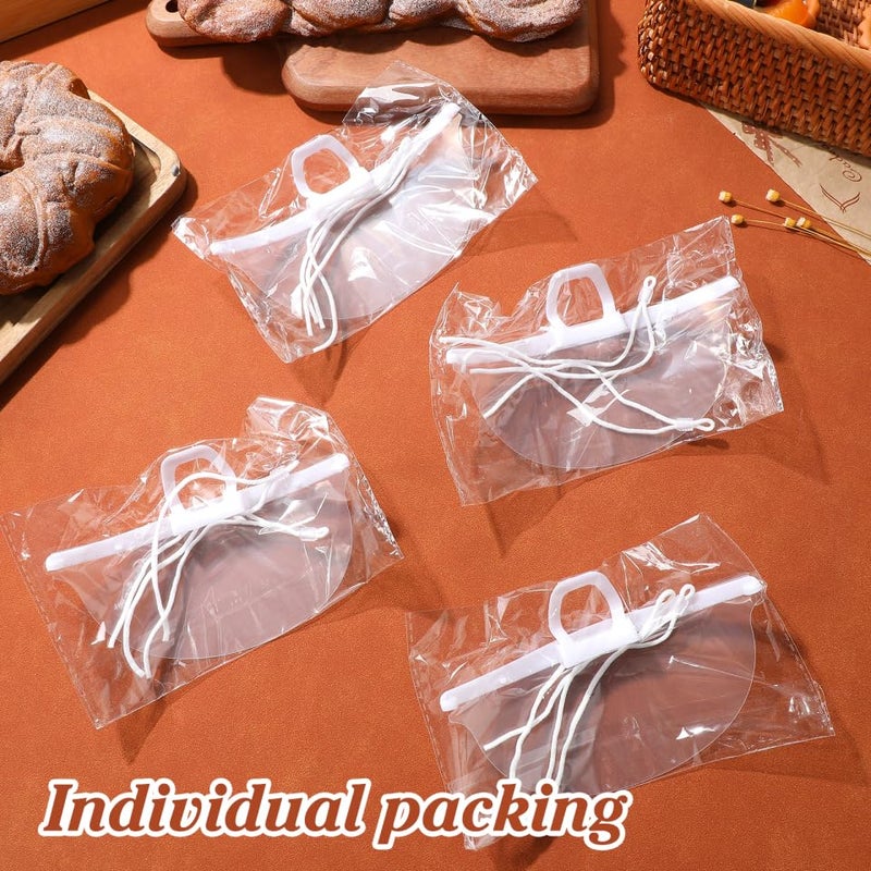 Veemoon Clear Plastic Chef Face Mask Shield 20Pcs Reusable Anti-Spit Mouth Cover with Chin Rest for Food Service Restaurants Catering Beauty Salons - Image 5
